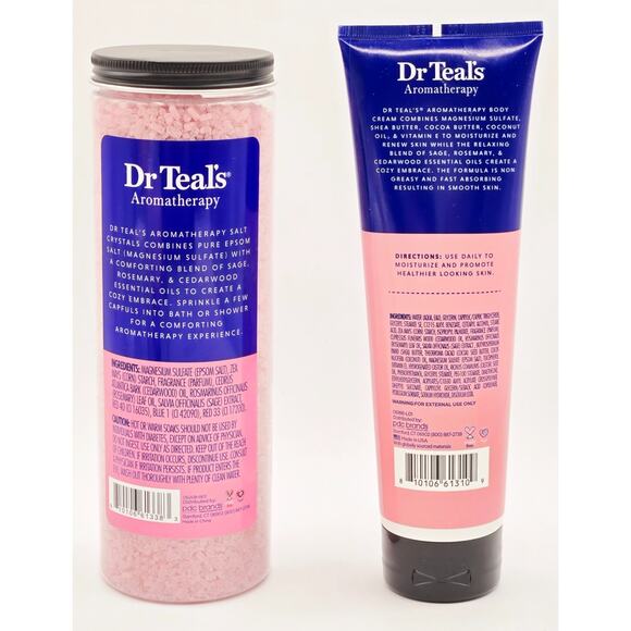 Dr. Teal's Aromatherapy Comfort Salt Crystals & Body Cream Sage/ Rosemary/ Cedar - Picture 2 of 2